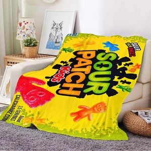 50x60 Inch Jumbo Soft Sour Patch Kids Candy Hot Fries Blanket